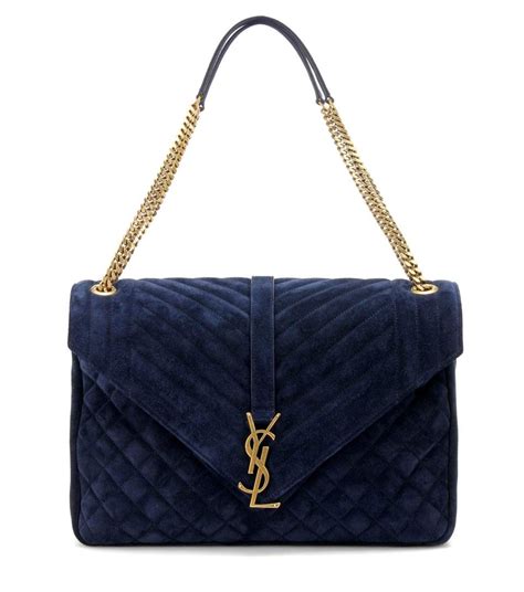 navy blue ysl bag|designer navy clutch bag.